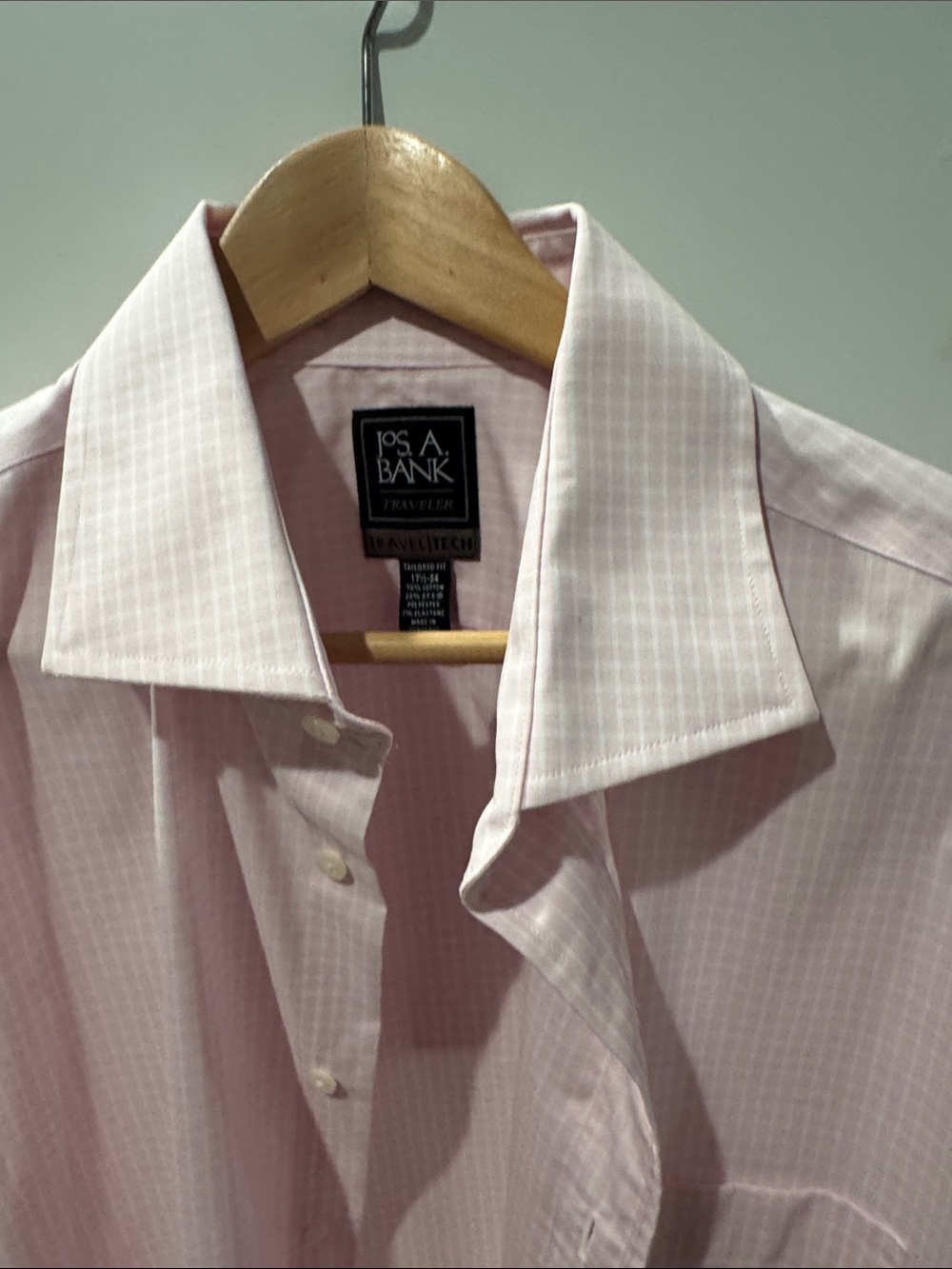 Jos. A. Bank Light Pink Micro-Check Dress Shirt